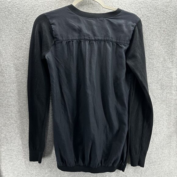 Lacoste Womens Cardigan Size 36 Black Button Up Long Sleeve Sweater - Picture 5 of 12